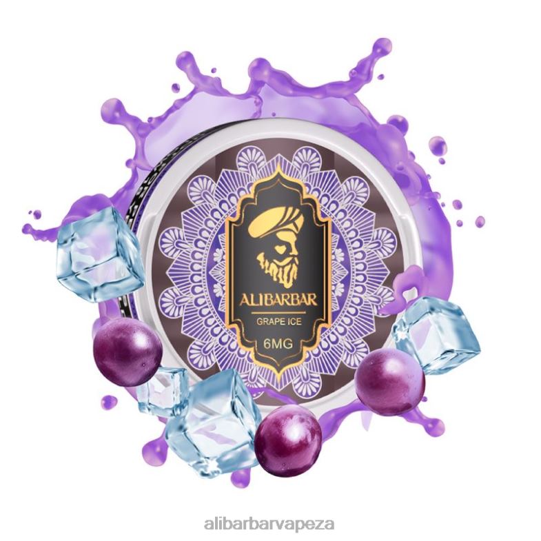 Alibarbar Nicotine Pouches Grape Ice XVP0X85 - Alibarbar Vape Nicotine Content
